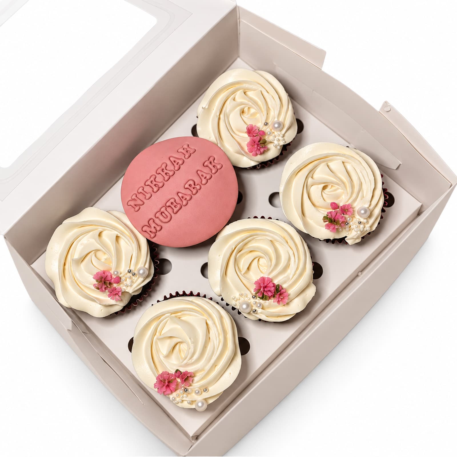 Pink Birthday Cupcake Box