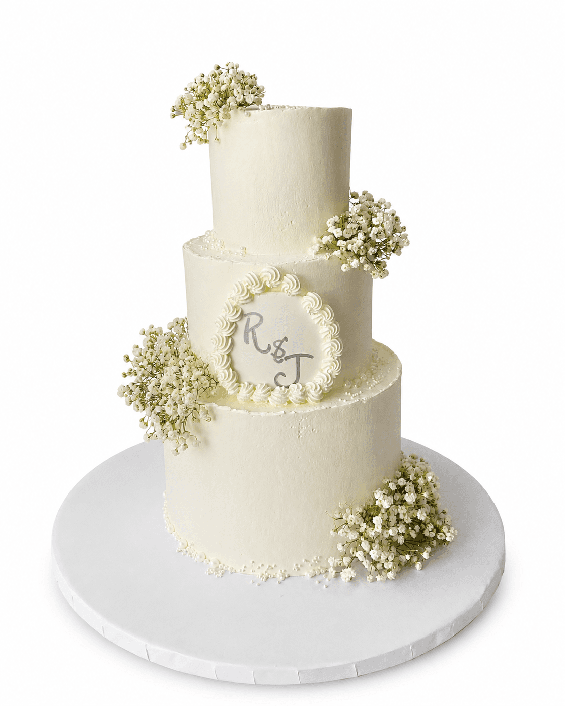 White Flower Wedding Cake