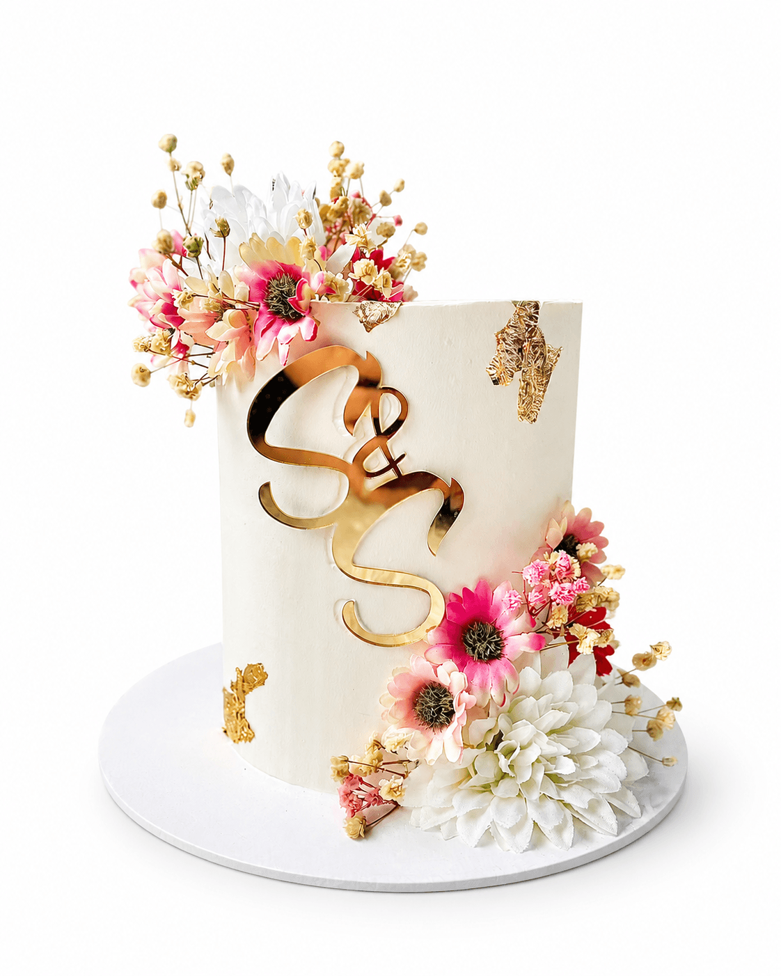 Floral Crown Wedding Cake