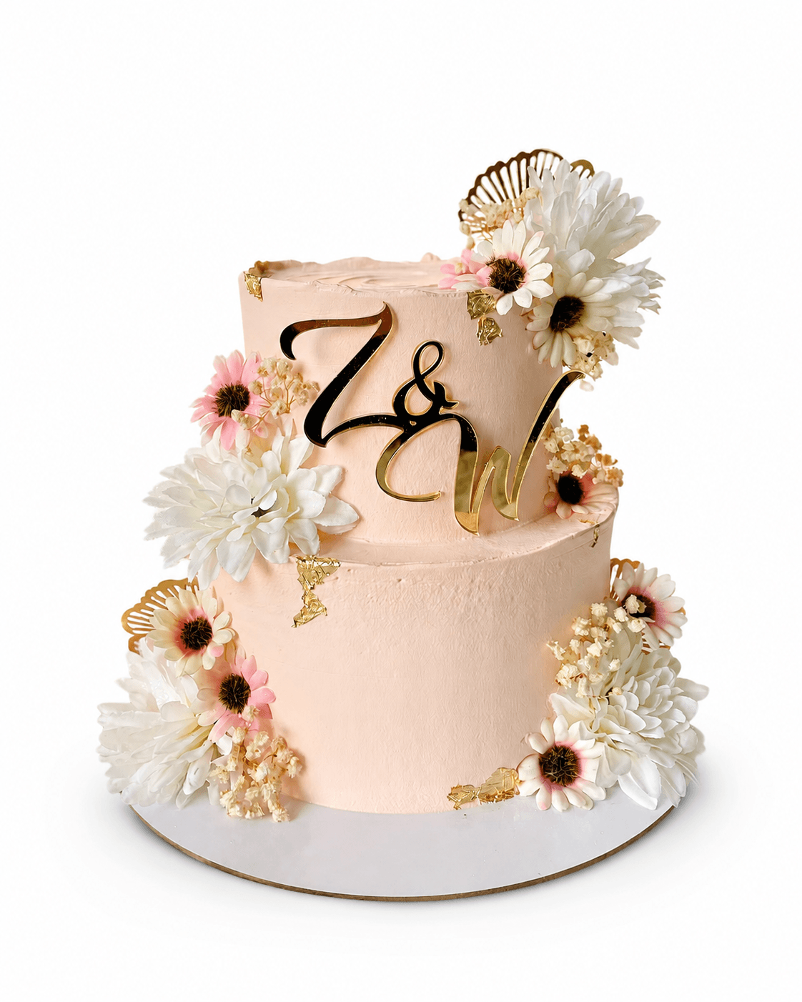Pink Daisy Anniversary Cake