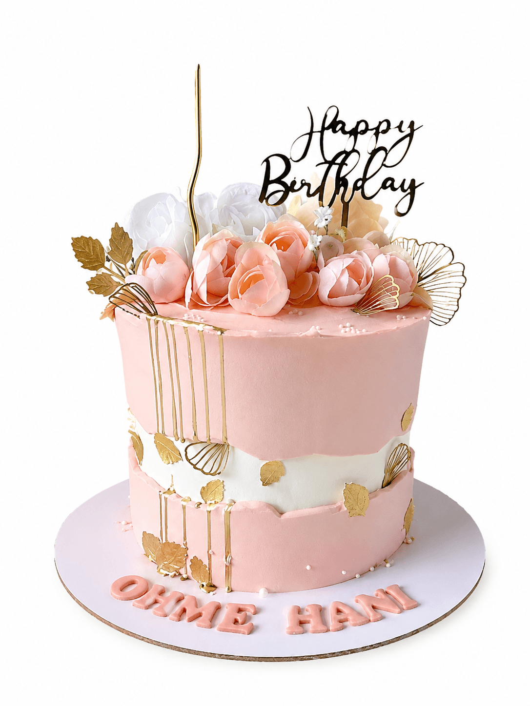 Pink Rose Gold Cake