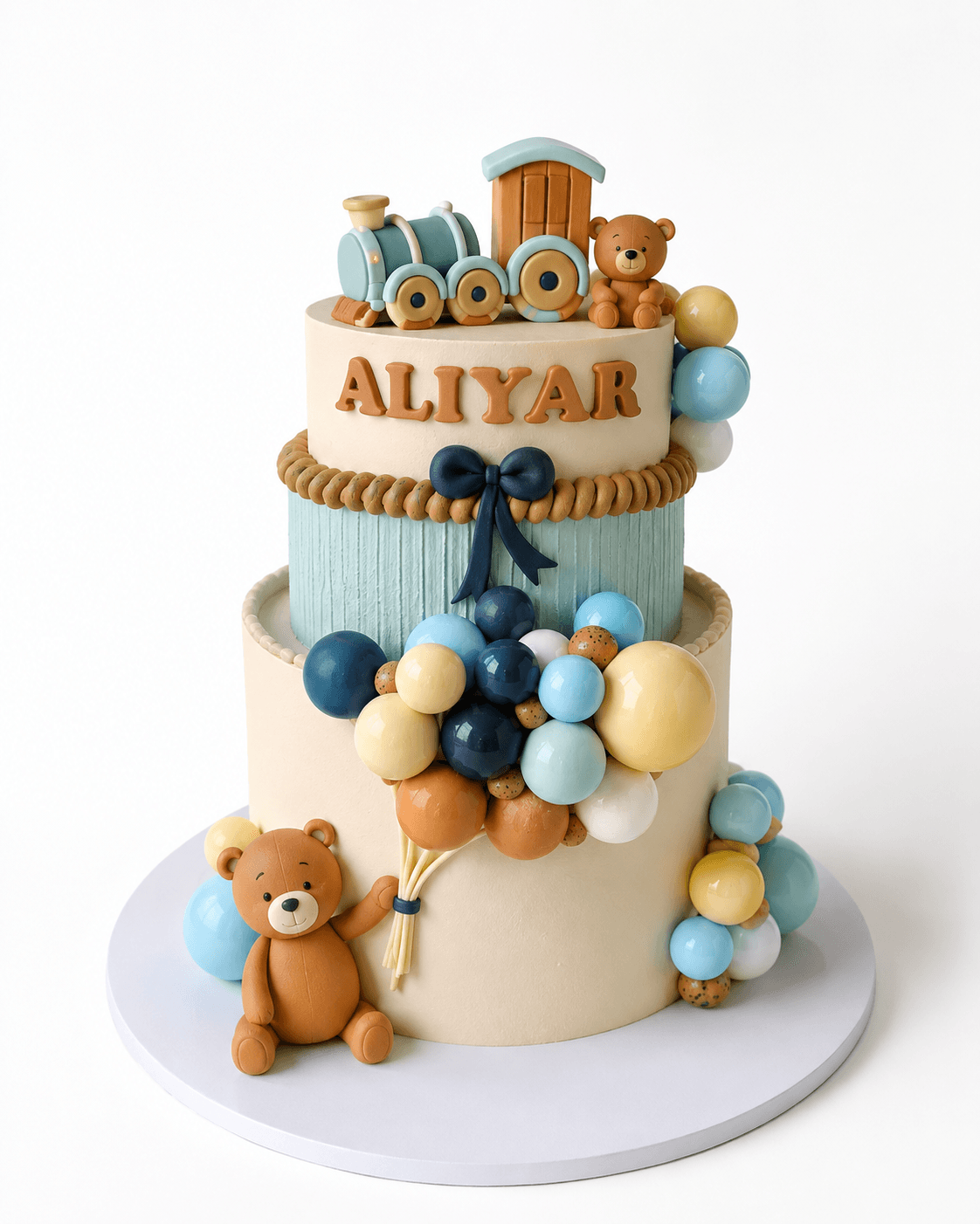 Teddy Train Cake