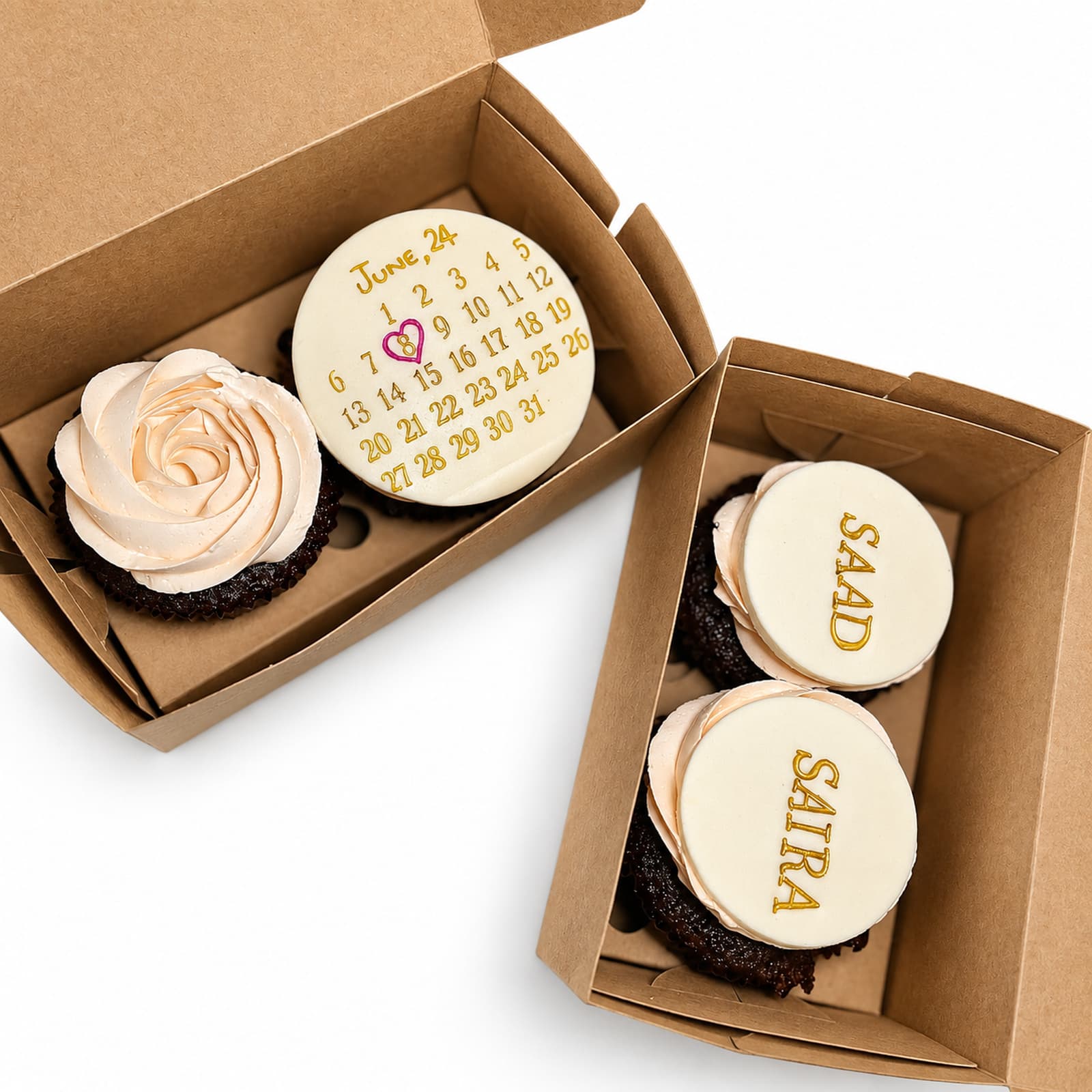 Birthday Calendar Cupcake Gift Boxes