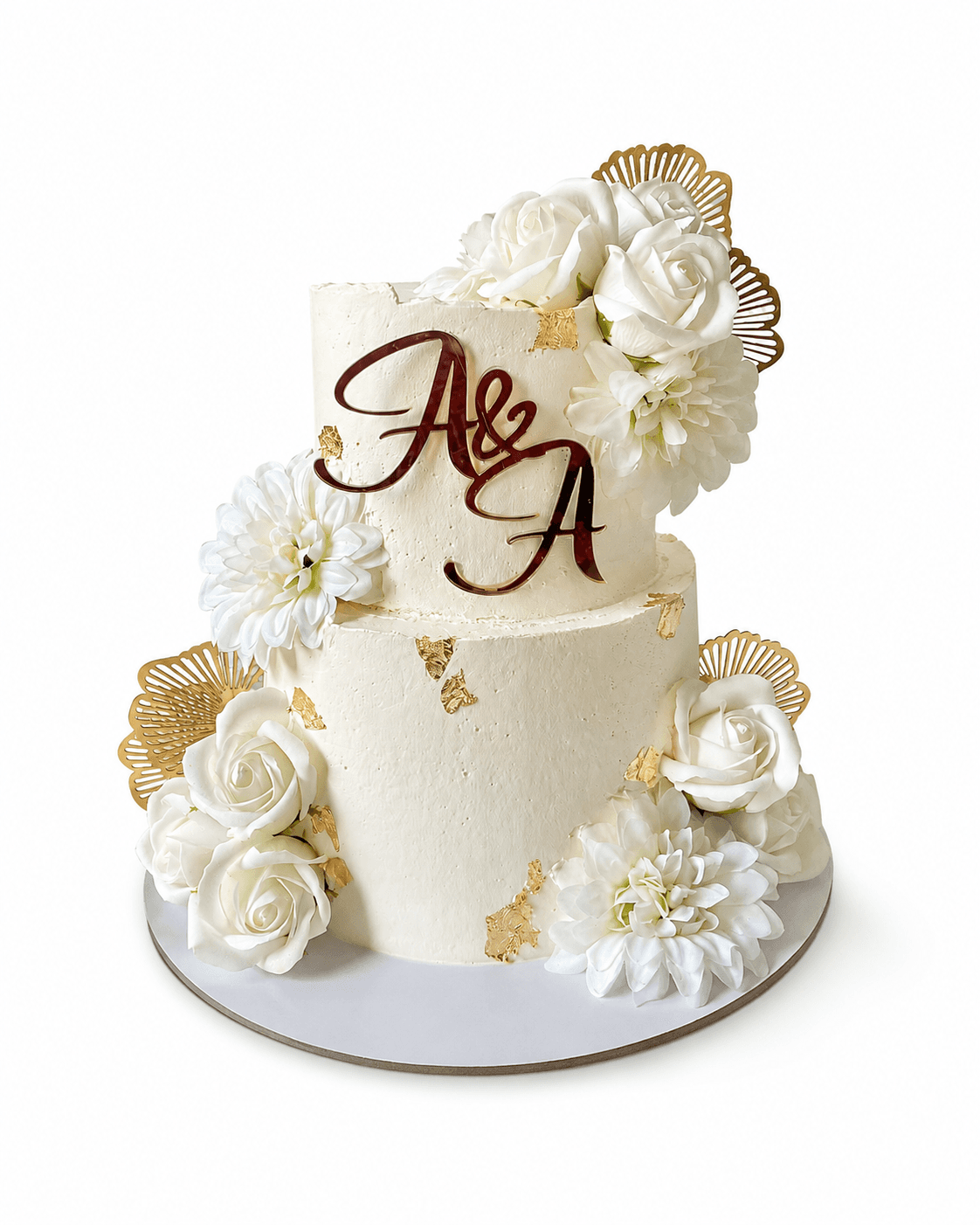 Ivory Rose Wedding Cake